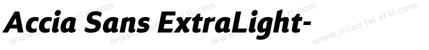 Accia Sans ExtraLight字体转换